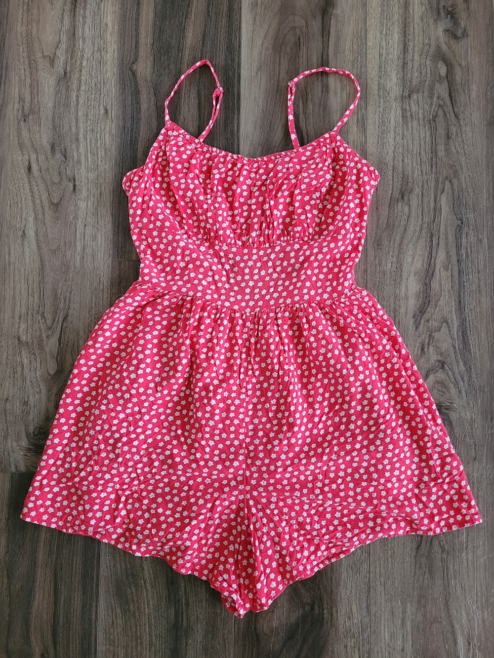 Hollister Floral One-Piece Romper With Pockets